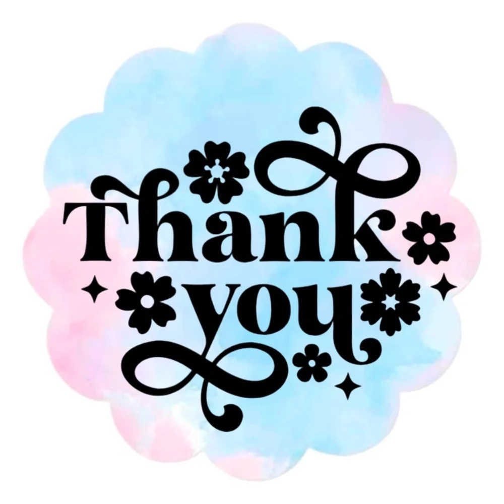 Pack of 100 Stickers 2in thank you for your order Stickers Packaging Supplies